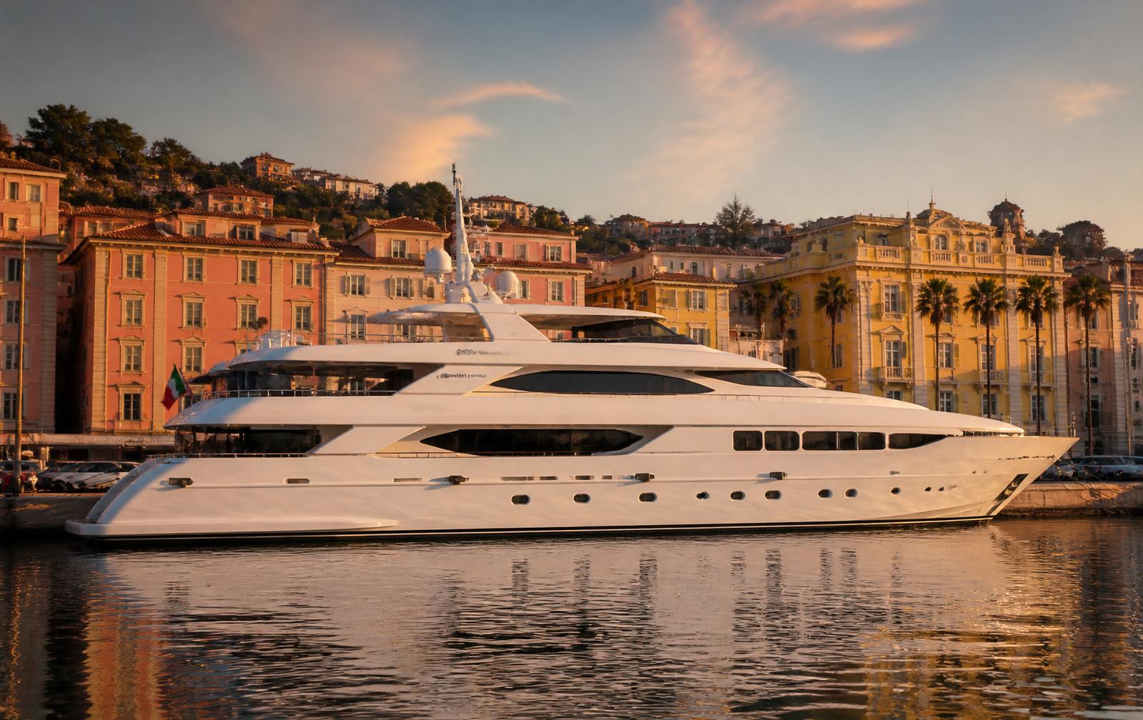 Ferretti 145 vid kaj i Marina degli Aregai nära Sanremo